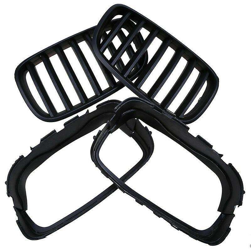 Car Matte Black Kidney Grill Grille Pair for X5 X5M X6 X6M E70 E71 2007-2013
