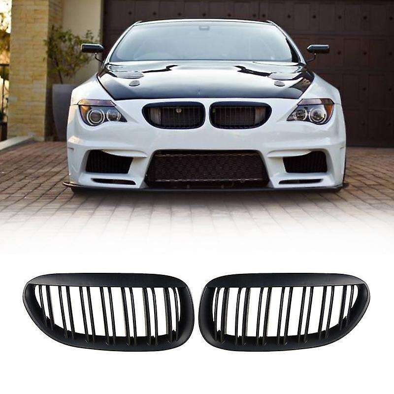 Car Matte Black Front Bumper Kidney Grille for E63 M6 645Ci 650I E64 2D 2004-2010
