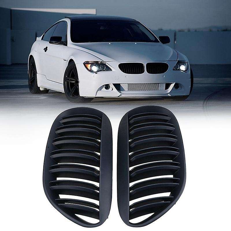 Car Matte Black Front Bumper Kidney Grille for E63 M6 645Ci 650I E64 2D 2004-2010