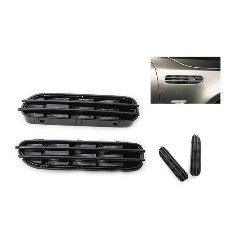 Car Matte Black Side Panel Grilles Vents for 5 Series E39 E60 Ventilation Mesh 51137896849 511378968