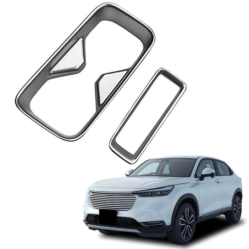 Car Matte Silver Center Console Water Cup Holder Decoration Cover Trim Stickers for -v Vezel 2021 2