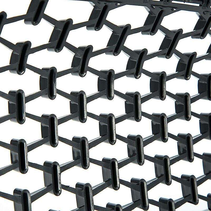 Car Mesh Front Kidney Grille Grill Fit for  5 Series G30/G38 2017-19 Black+Silver