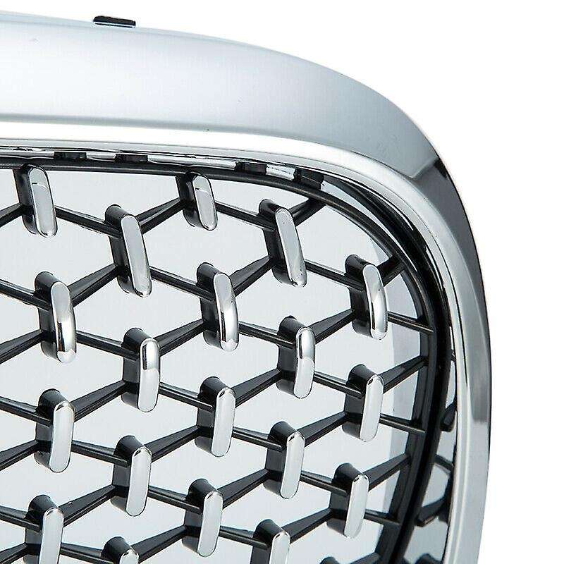 Car Mesh Front Kidney Grille Grill Fit for  5 Series G30/G38 2017-19 Silver