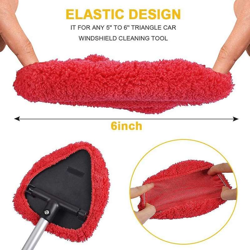 Car Microfiber Cloths for Windshield Cleaning Tool, Coral Fleece Replaceable Thickened Glass Cleanin