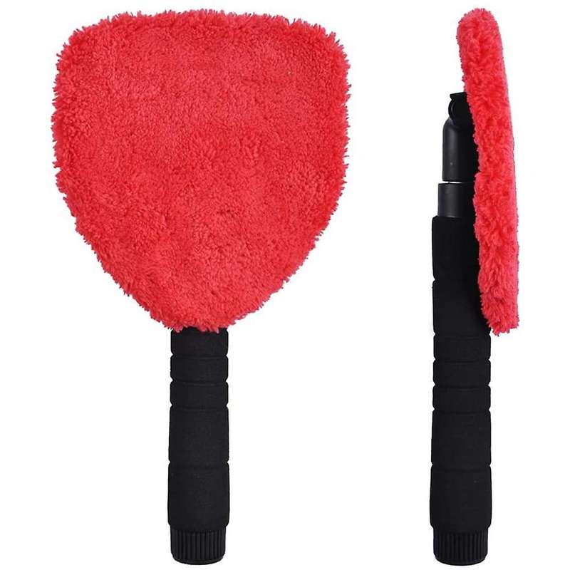 Car Microfiber Cloths for Windshield Cleaning Tool, Coral Fleece Replaceable Thickened Glass Cleanin