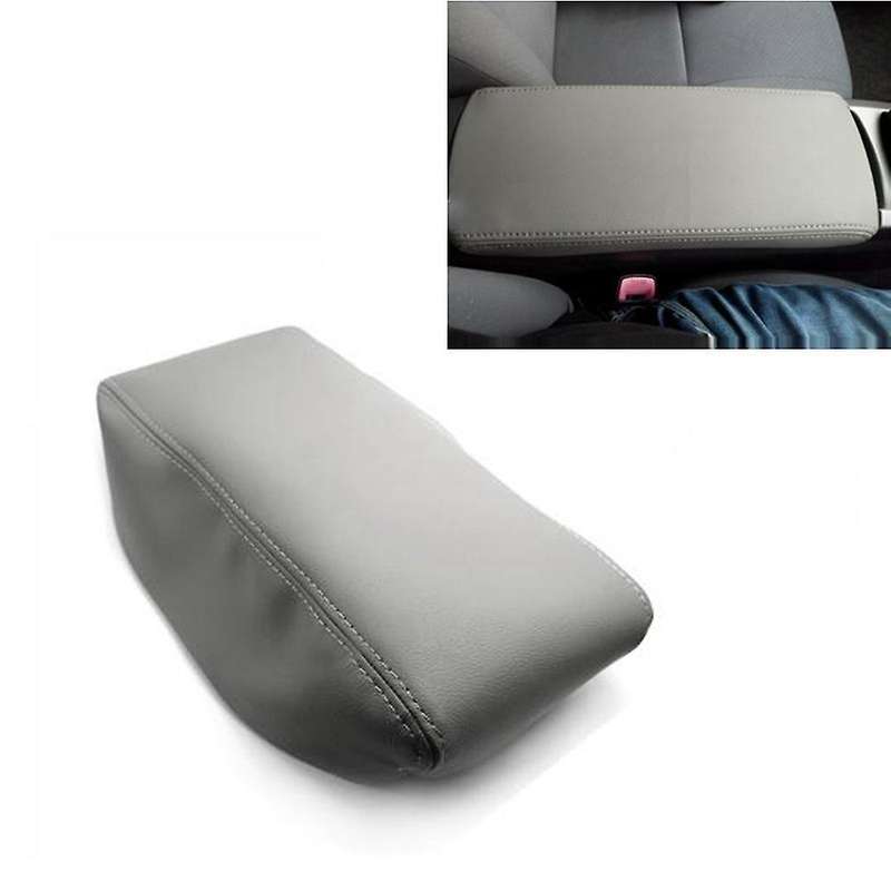 Car Microfiber Leather Console Armrest Panel Cover Protective Trim for Prius 2004-2008 Gray