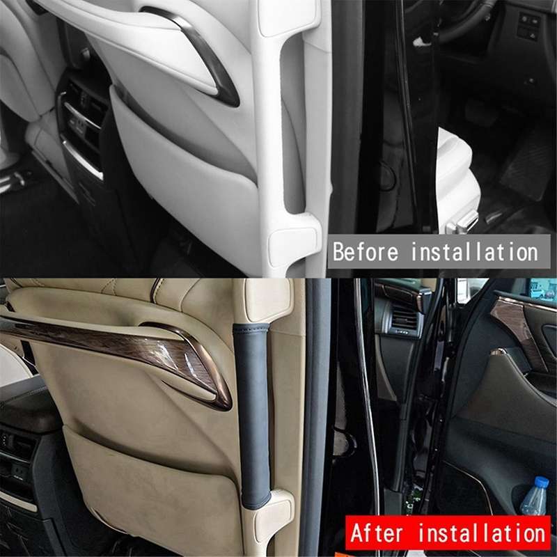 Car Middle Door Armrest Leather Protection Pads with Sponge for ALPHARD/VELLFIRE 40 Series 2023+ Car