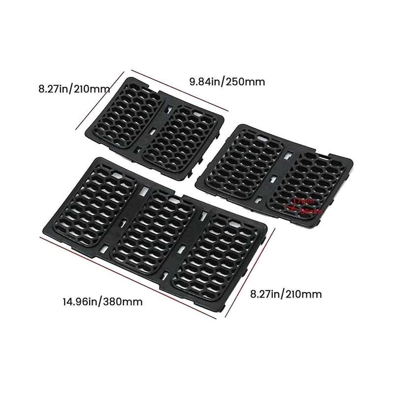 Car Middle Mesh Grille Front Grille Inserts Trim Mesh Kit for Grand 2014-2016 Silver 68143075ab