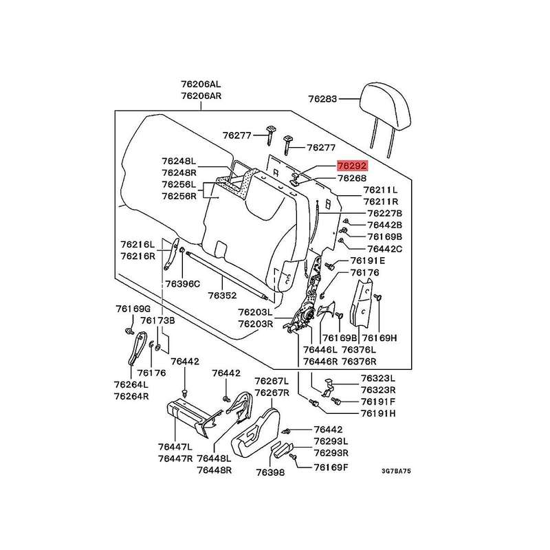 Car Middle Row Back Recline Knob Lever MR610534 MR610572 for Montero 01-06 Seats 2Nd Row Folding Cap