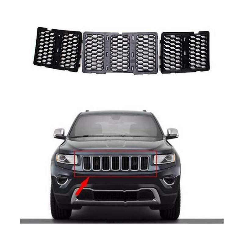 Car Middle Mesh Grille Front Grille Inserts Trim Mesh Kit for Grand 2014-2016 Black 68143074ad