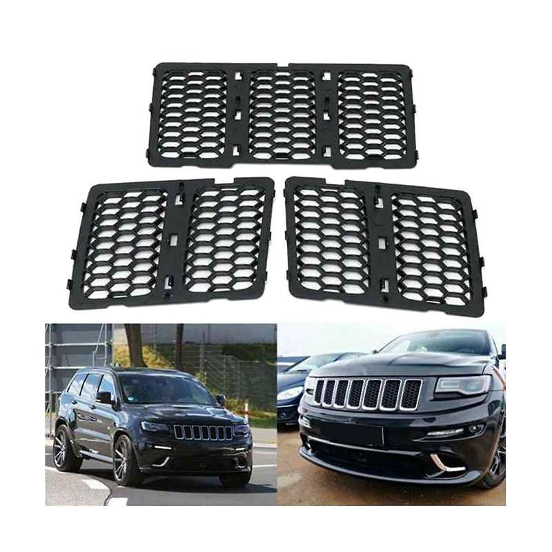 Car Middle Mesh Grille Front Grille Inserts Trim Mesh Kit for Grand 2014-2016 Black 68143074ad