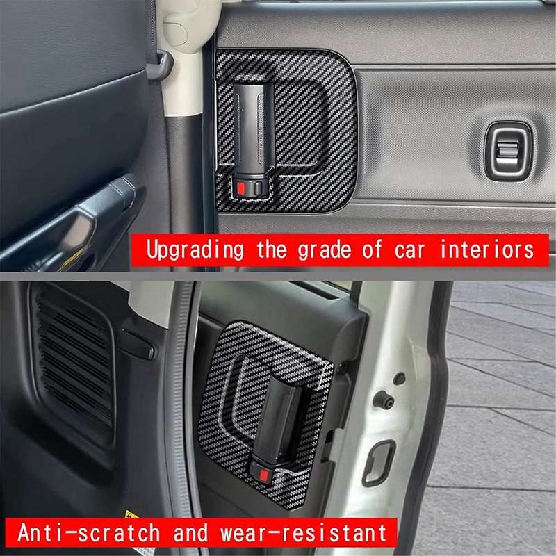 Car Middle Door Inner Handle Frame Trim Sticker for SPACIA Custom MK04 2017-2024 Car Accessories Car