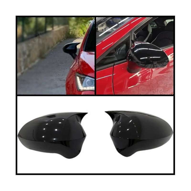 Car Mirror Cover Caps for 1p 6j Exeo 2008-2017 Side Rear View External Part(black)
