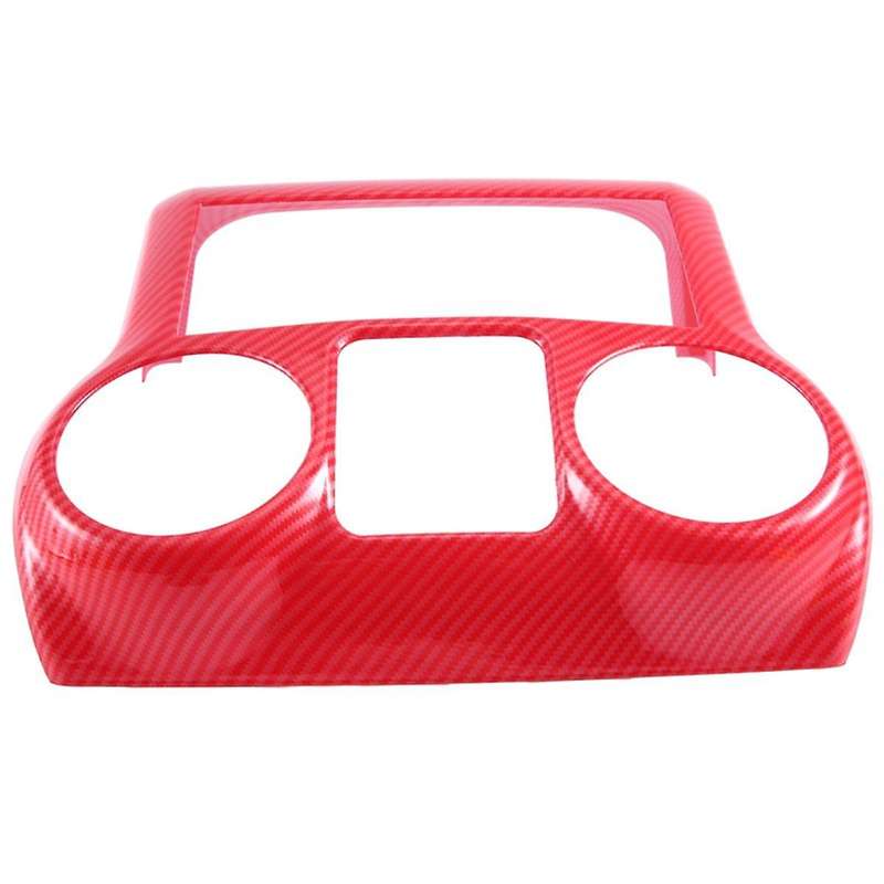 Car Modification Accessories Center Console Decorative Panel Interior Red Carbon Pattern for JK 2011