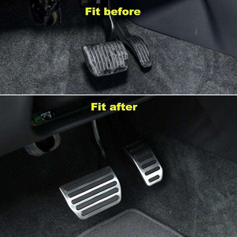 Car Modified Aluminium Alloy Accelerator Gas Brake Pedal AT Pad Stickers for S60 S60L XC60 XC70 V70