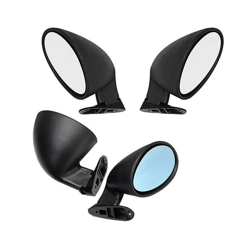 Car Modification Retro Rearview Mirror F1 White Door Wing Side Mirror 2pcs Mirror