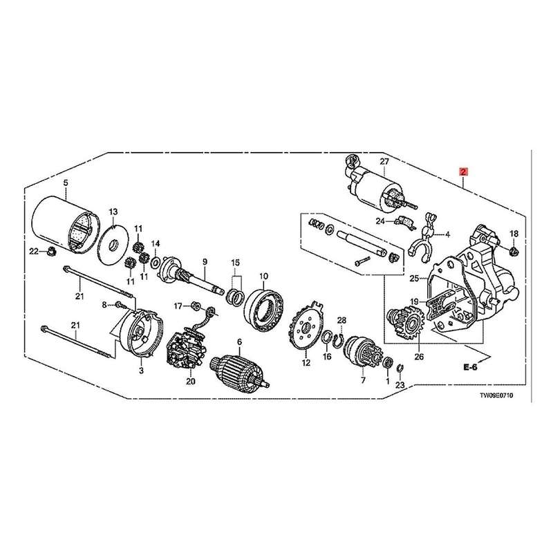 Car Motor 31200-r70-a51 for Accord Odyssey Pilot Tl Rl 3.7 2008-2015 R70a51 31200--a01