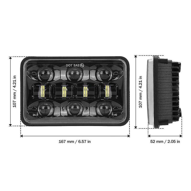 Car Modified Headlights Car LED Lights 120 Watts Square 5 Inches (4X6) LED Truck Headlights Universa
