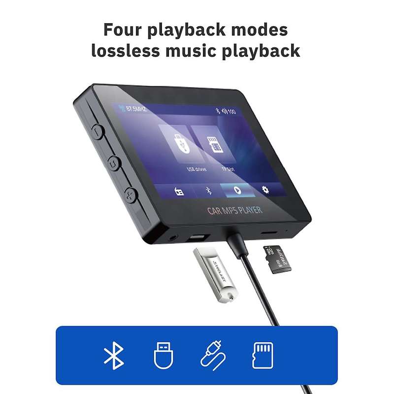 Car Mp5 Player Bluetooth 5.0 Fm Transmitter Support Tf U Disk Music Player Car Player Car Electronic