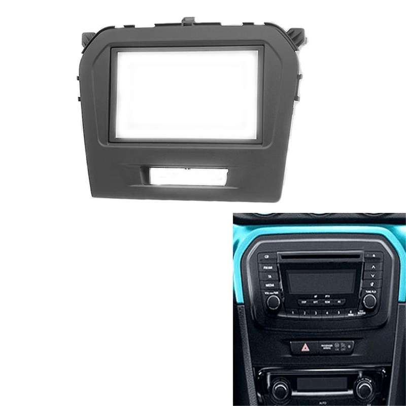 Car Mp5 Radio Fascia Panel Dash Mount Installation Double Din Car Dvd Frame Kit for 2016-2017 Vitar