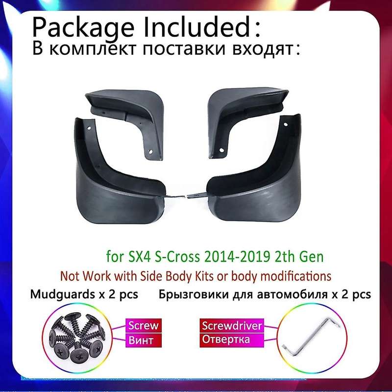Car Mud Flaps Mudguard Splash Guards for S- SX4 2014-2019