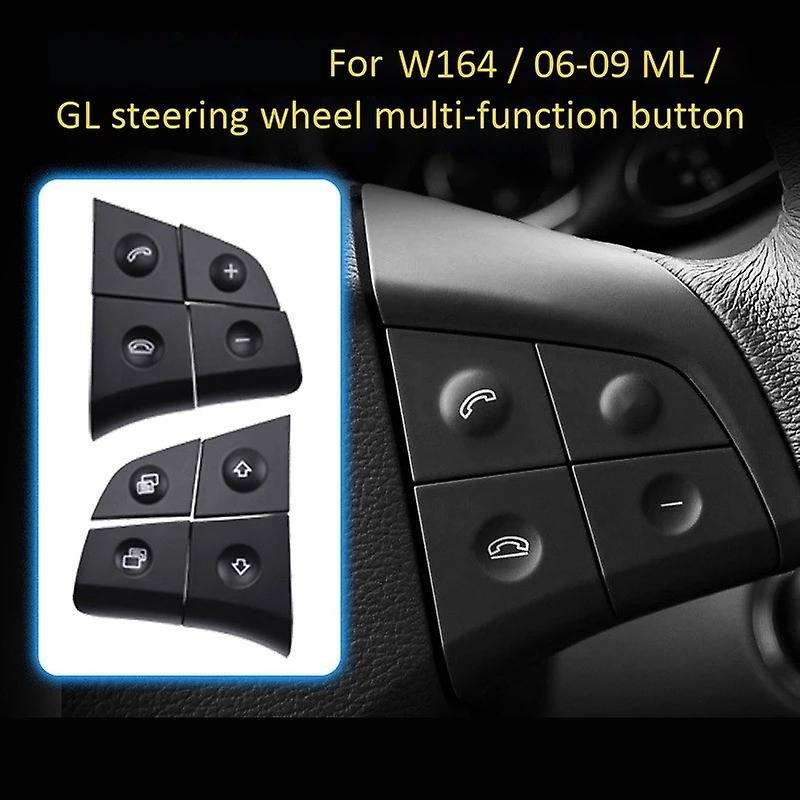 Car Multifunction Audio Steering Wheel Button Cover for - W164 ML 2006-2009 Gray
