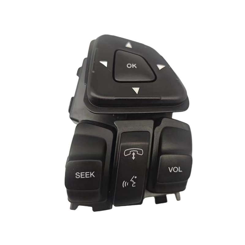 Car Multi-Function Media Steering Wheel Button Audio Volume Cruise Control Switch for Edge Explorer