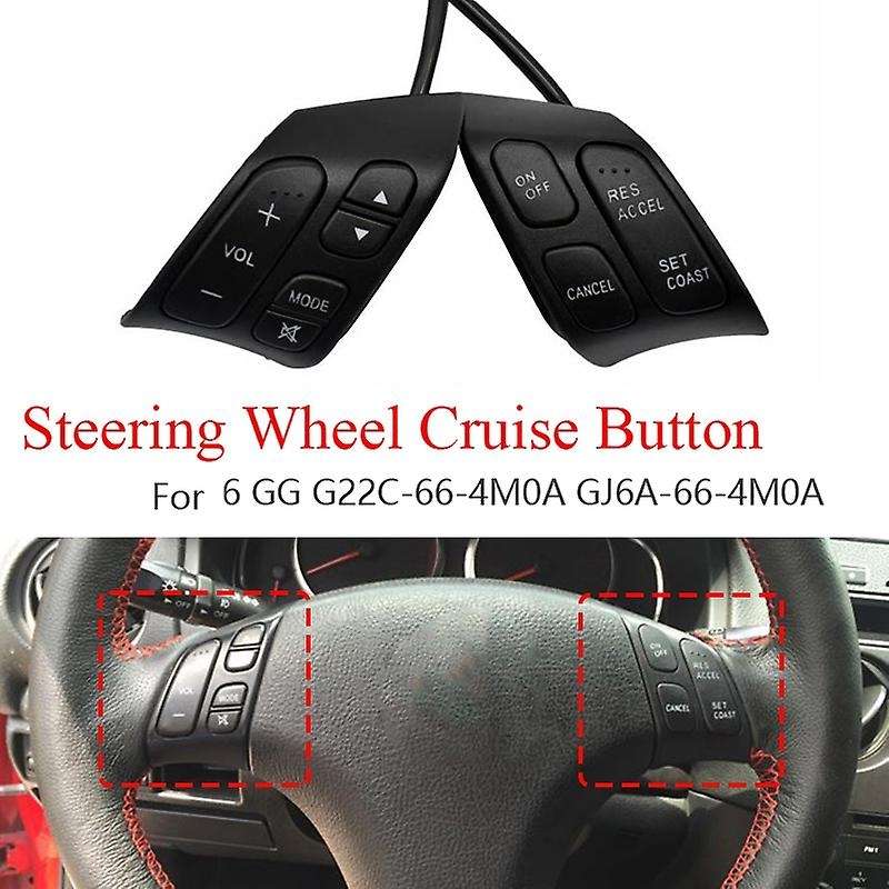 Car Multifunction Steering Wheel Cruise Button Audio Volume Control Switch for 6 G22C-66-4M0A GJ6A-6