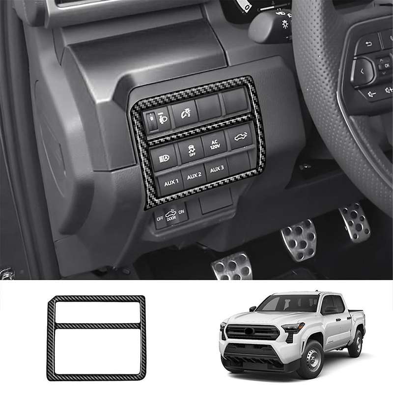 Car Multifunction Switch Panel Trim Frame Cover Sticker for 2024 Car Interior Accessories Carbon Fib