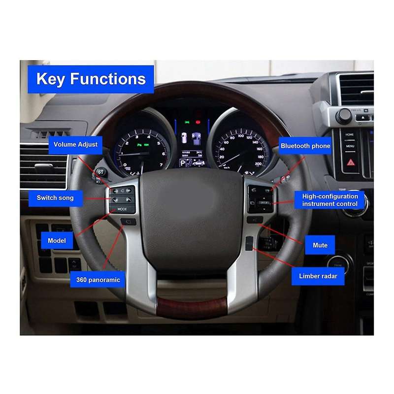Car Multifunction Steering Wheel Switch Control Cruise Audio Button 84250-60180 for Prado Land Cruis