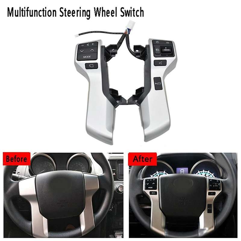 Car Multifunction Steering Wheel Switch Control Cruise Audio Button 84250-60180 for Prado Land Cruis