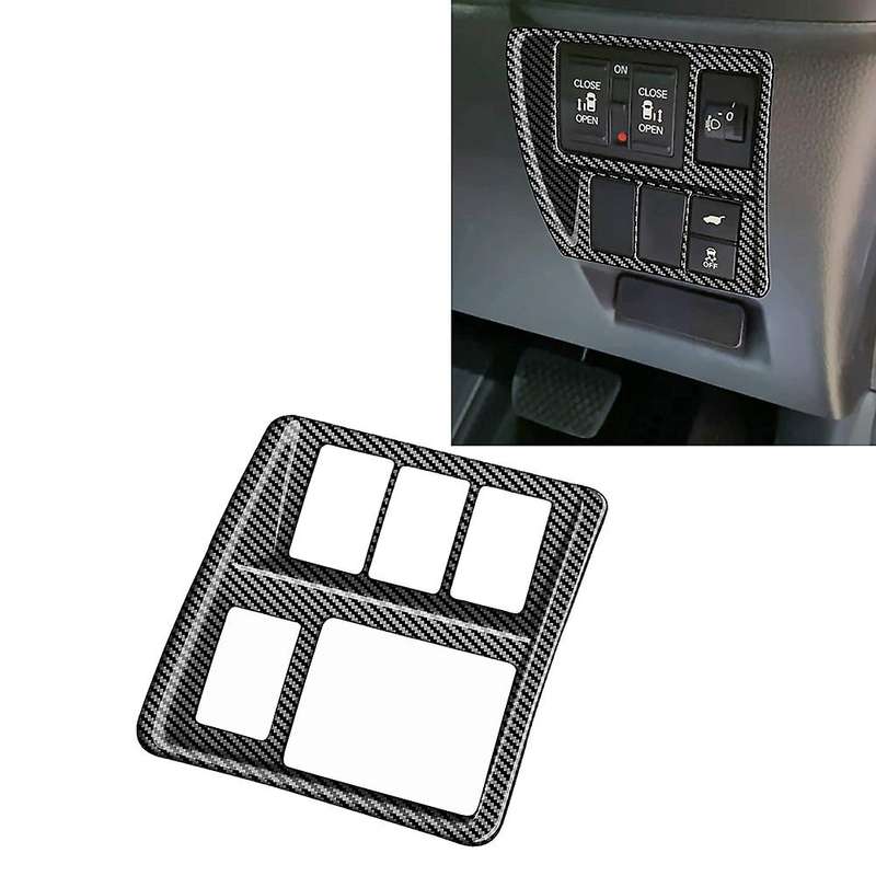 Car Multifunctional Button Trim Frame for STEPWGN RP8 Interior Accessories RHD Carbon Fiber Pattern