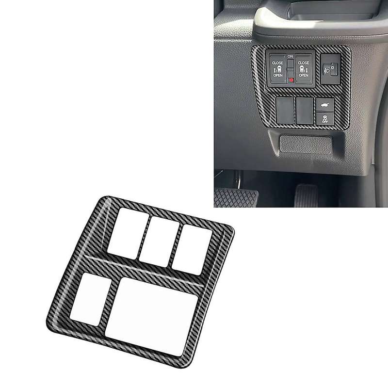Car Multifunctional Button Trim Frame for STEPWGN RP8 Interior Accessories RHD Carbon Fiber Pattern