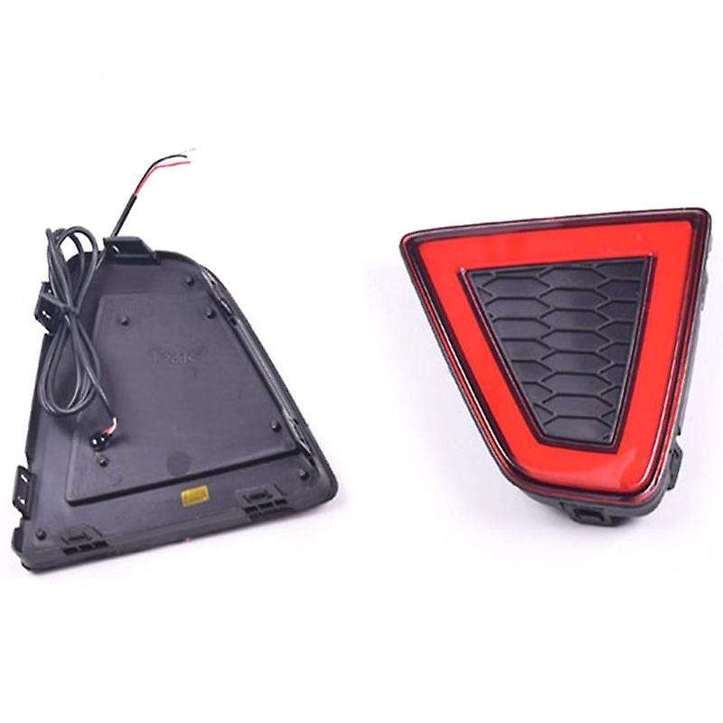 Car Multi-Functions LED Rear Bumper Light Fog Lamp Brake Light Reflector for Fit Jazz 2014 - 2016