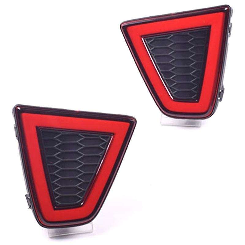 Car Multi-Functions LED Rear Bumper Light Fog Lamp Brake Light Reflector for Fit Jazz 2014 - 2016