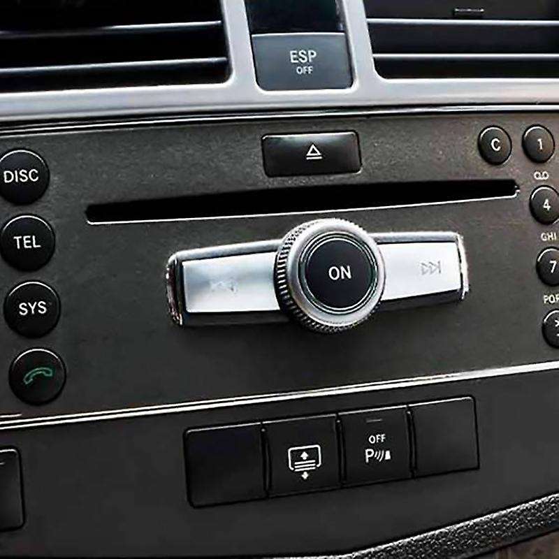 Car Multimedia Air Conditioner Volume Button Sticker Cover Trim for W204 C E Class 2008-2011 Accesso