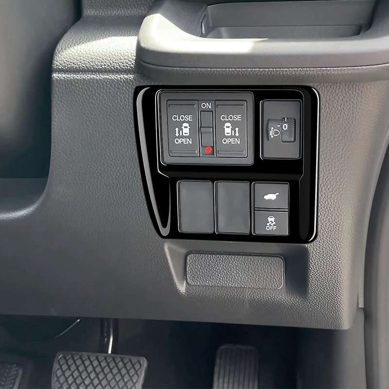Car Multifunctional Button Trim Frame for STEPWGN RP8 Interior Accessories RHD Gloss Black
