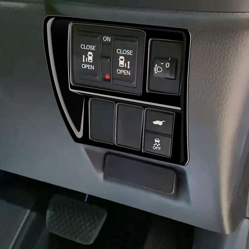 Car Multifunctional Button Trim Frame for STEPWGN RP8 Interior Accessories RHD Gloss Black