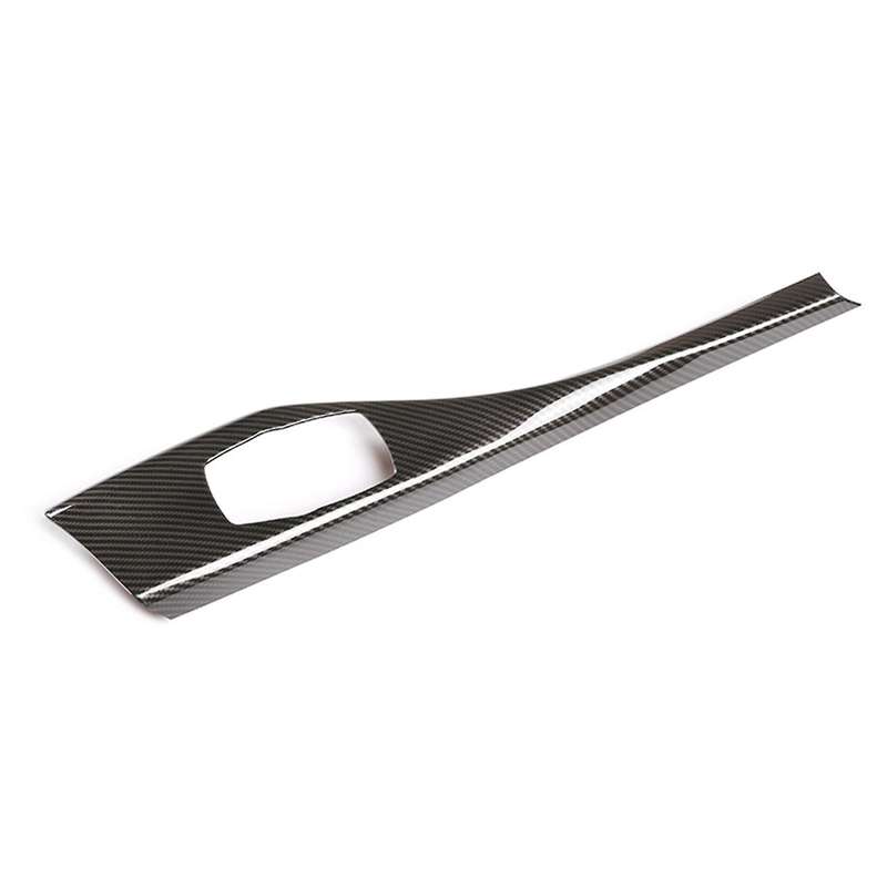 Car Multimedia Button Panel Cover, for F20 F22 F23 116I 118I LHD Center Console Cover Trim, Carbon F