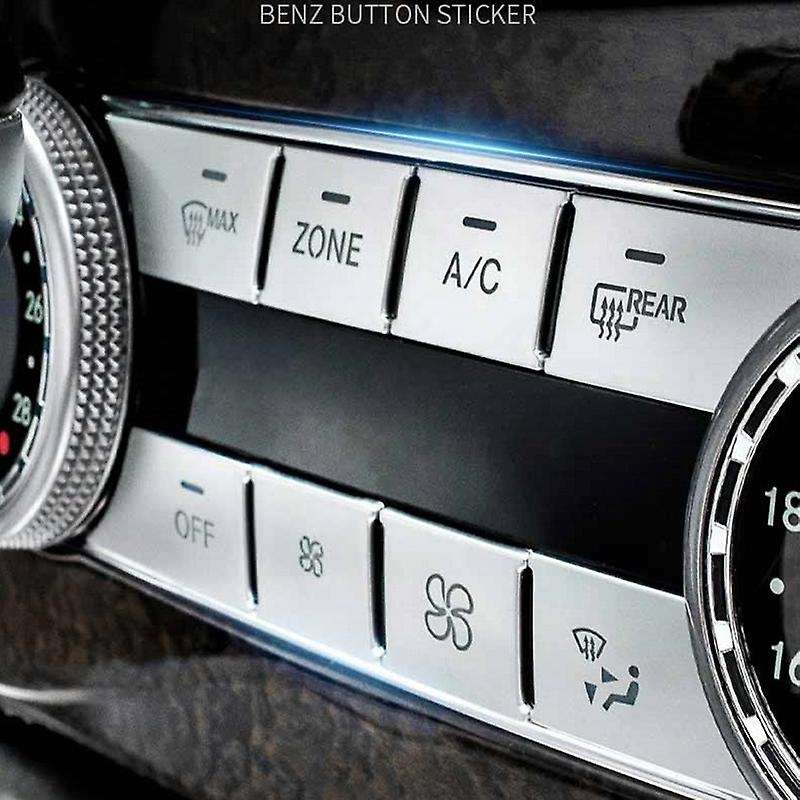 Car Multimedia Air Conditioner Volume Button Sticker Cover Trim for W204 C E Class 2012-2015 Accesso
