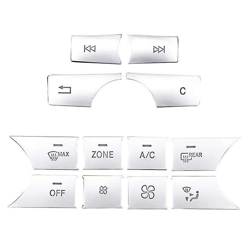 Car Multimedia Air Conditioner Volume Button Sticker Cover Trim for W204 C E Class 2012-2015 Accesso
