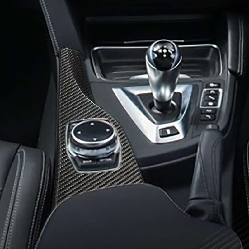 Car Multimedia Panel Cover Trim Real Carbon Fiber Sticker for F30 F31 F34 F32 F36 M3 (RHD)