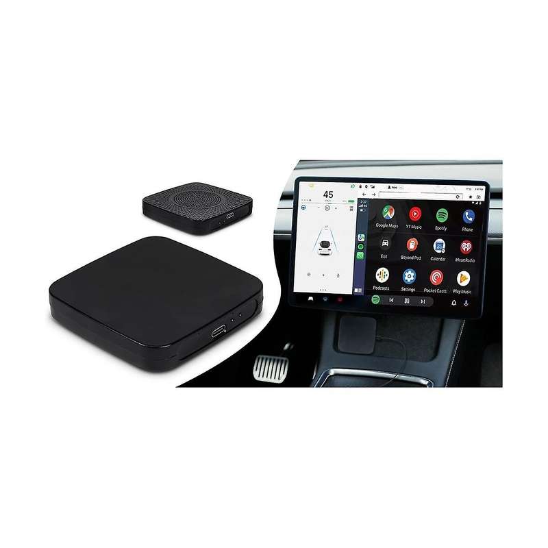 Car Navigation Wireless Carplay Carlife Android Auto Adapter Wired to Wireless Box for Model3/y/s/x