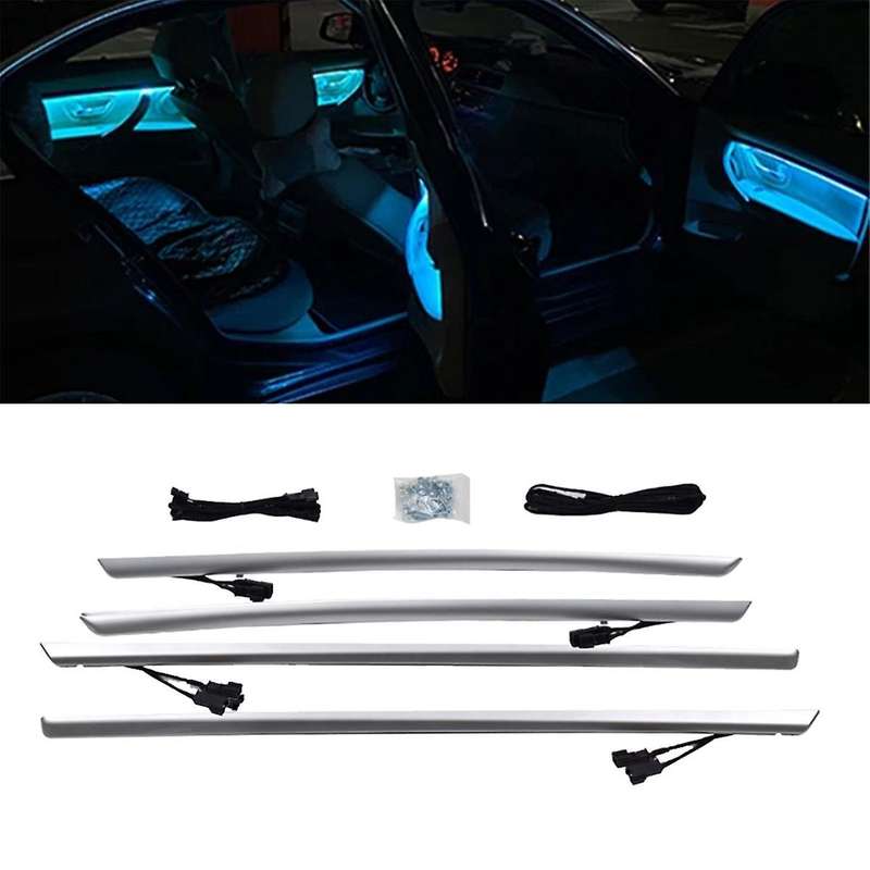 Car Neon Interior Door Dual Color Ambient Lights Decorative Lightings Strip LED Lights for 3 Series