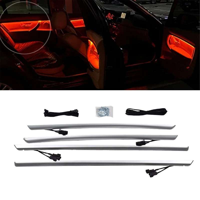 Car Neon Interior Door Dual Color Ambient Lights Decorative Lightings Strip LED Lights for 3 Series