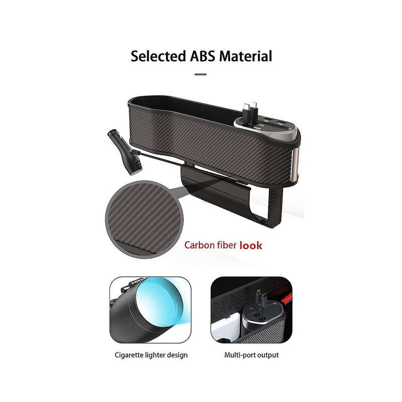 Car Organizer Multifunctional Car Storage Box Car Interior Supplies Storage Box Type-c Dual Usb Wir