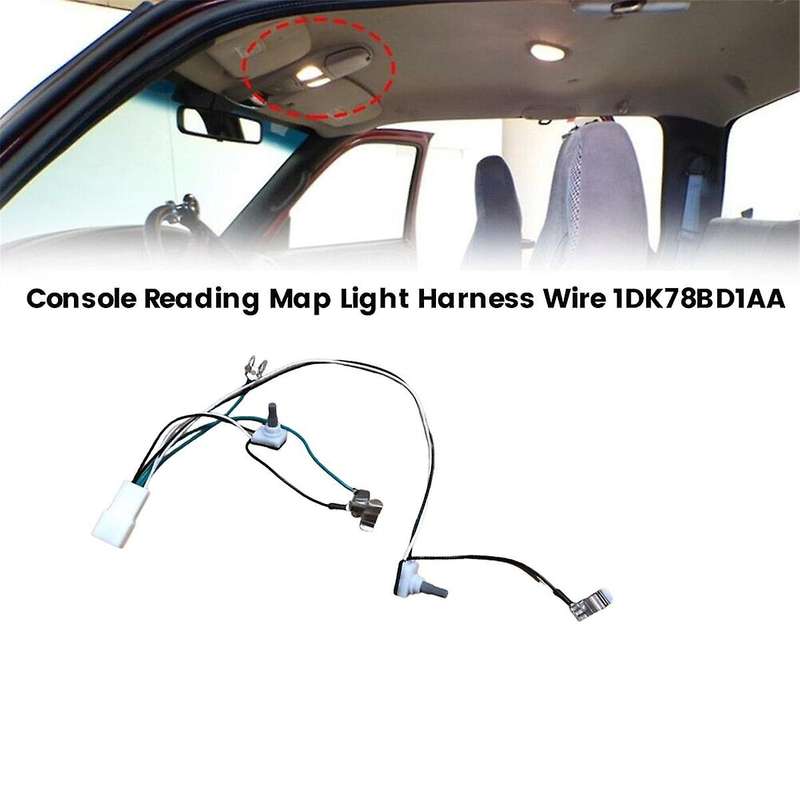 Car Overhead Console Map Light Harness 1DK78BD1AA for Ram 1500 2500 3500 2002-2010 Reading Lamp Wire