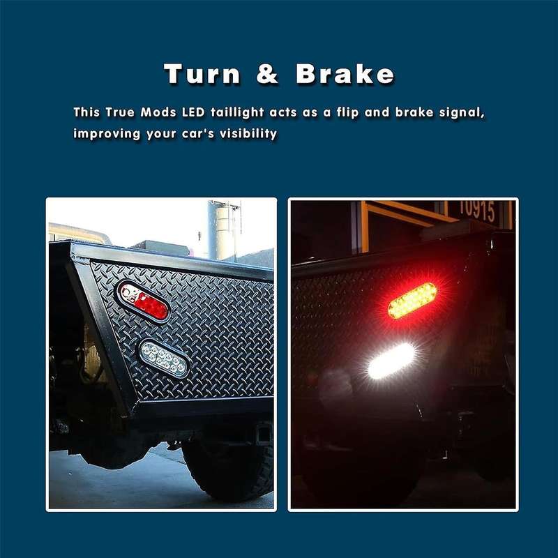 Car Oval 10led Light Bulbs Brake Lights with Plug12v Turn Signal Lights Universal for Most Cars Truc