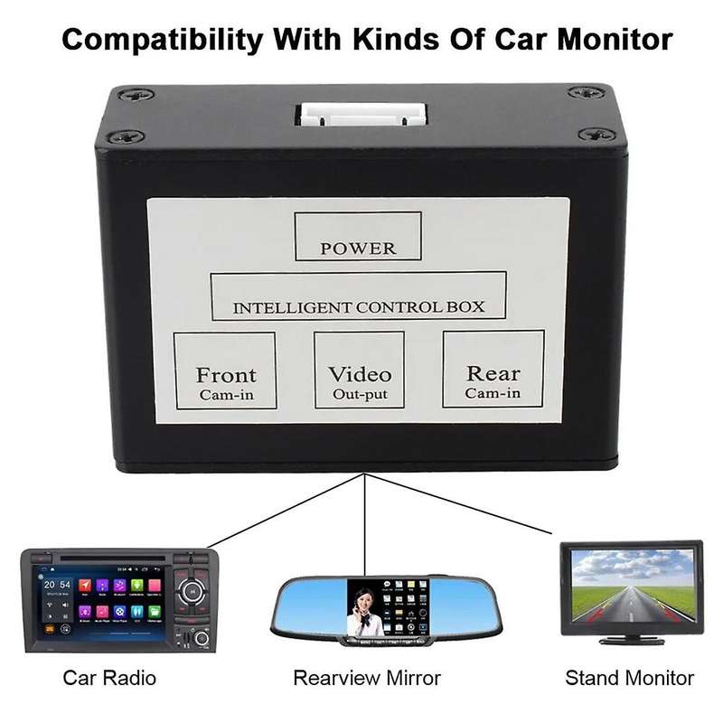Car Parking Camera Video Control System Channel Converter Front and Rear View 2-Way Control Box with