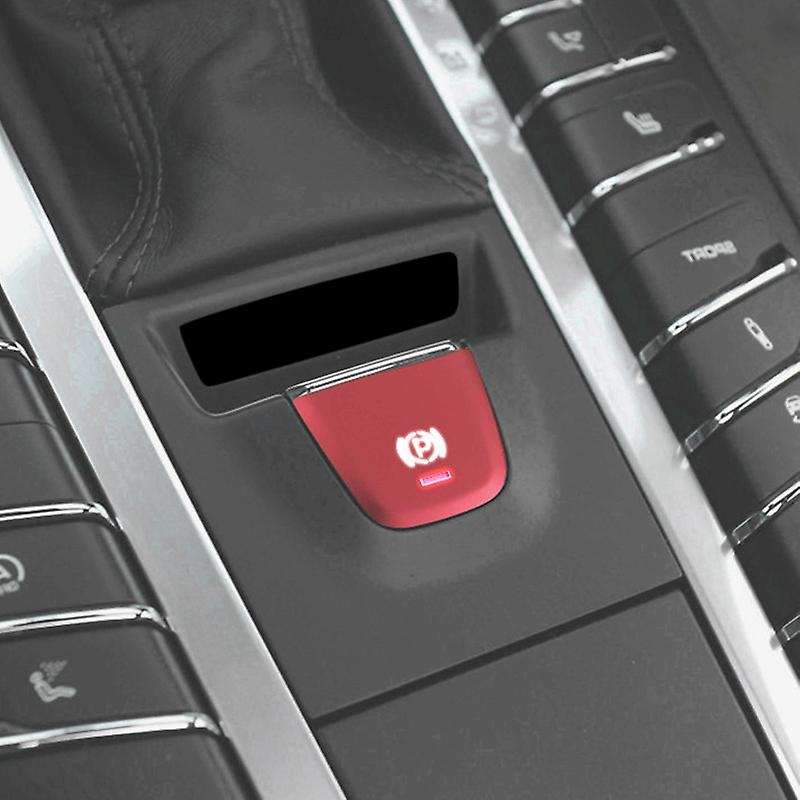 Car Parking Brake Handbrake Decoration Cover P Button Sticker for - 2014-2020 Red